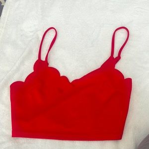 SHEIN crop top in red
